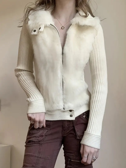 Vest met Bontkraag voor Dames Getailleerd Model - StudioMarella