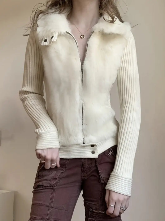 Vest met Bontkraag voor Dames Getailleerd Model - StudioMarella