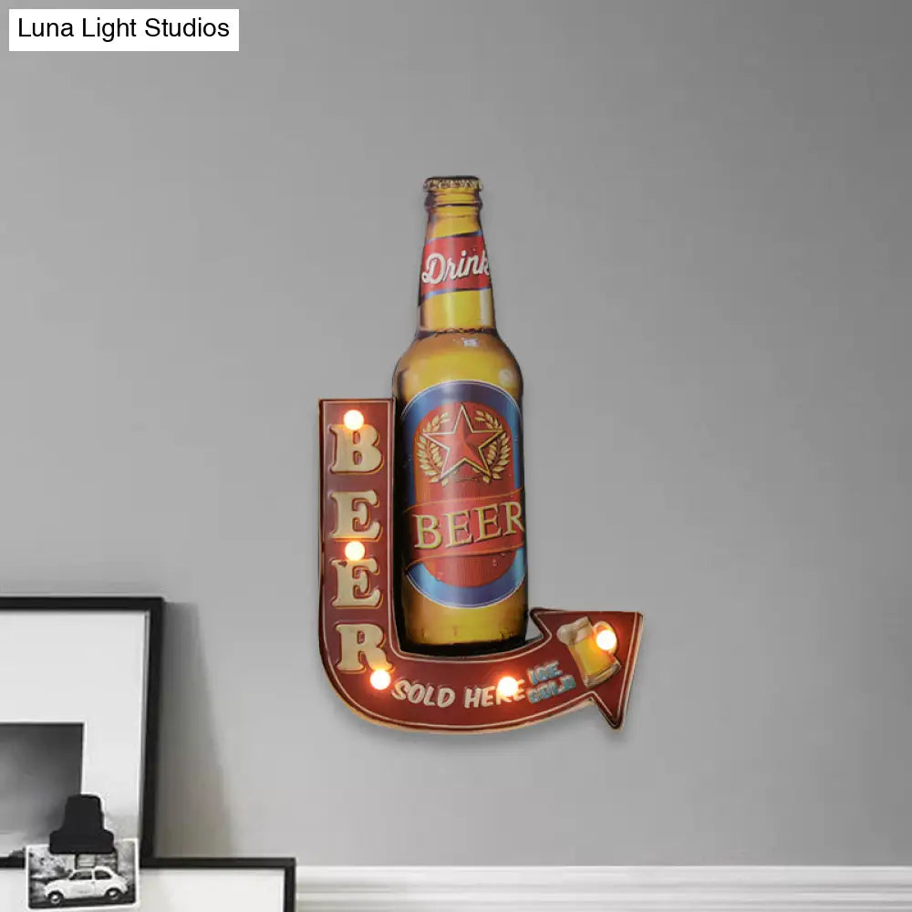 Wandlamp LED Flush Mount met Batterijvoeding – Modern Metalen Nachtlampje in Zwart, Roze-Rood & Blauw-Geel