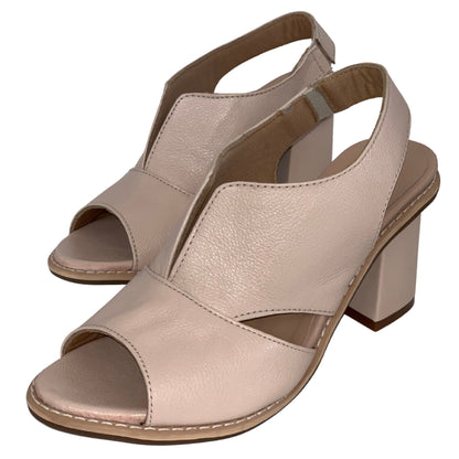 Dames Sandalen met Blokhak Open Teen Elegant Comfortabel Leer Bordeauxrood Zomerschoenen