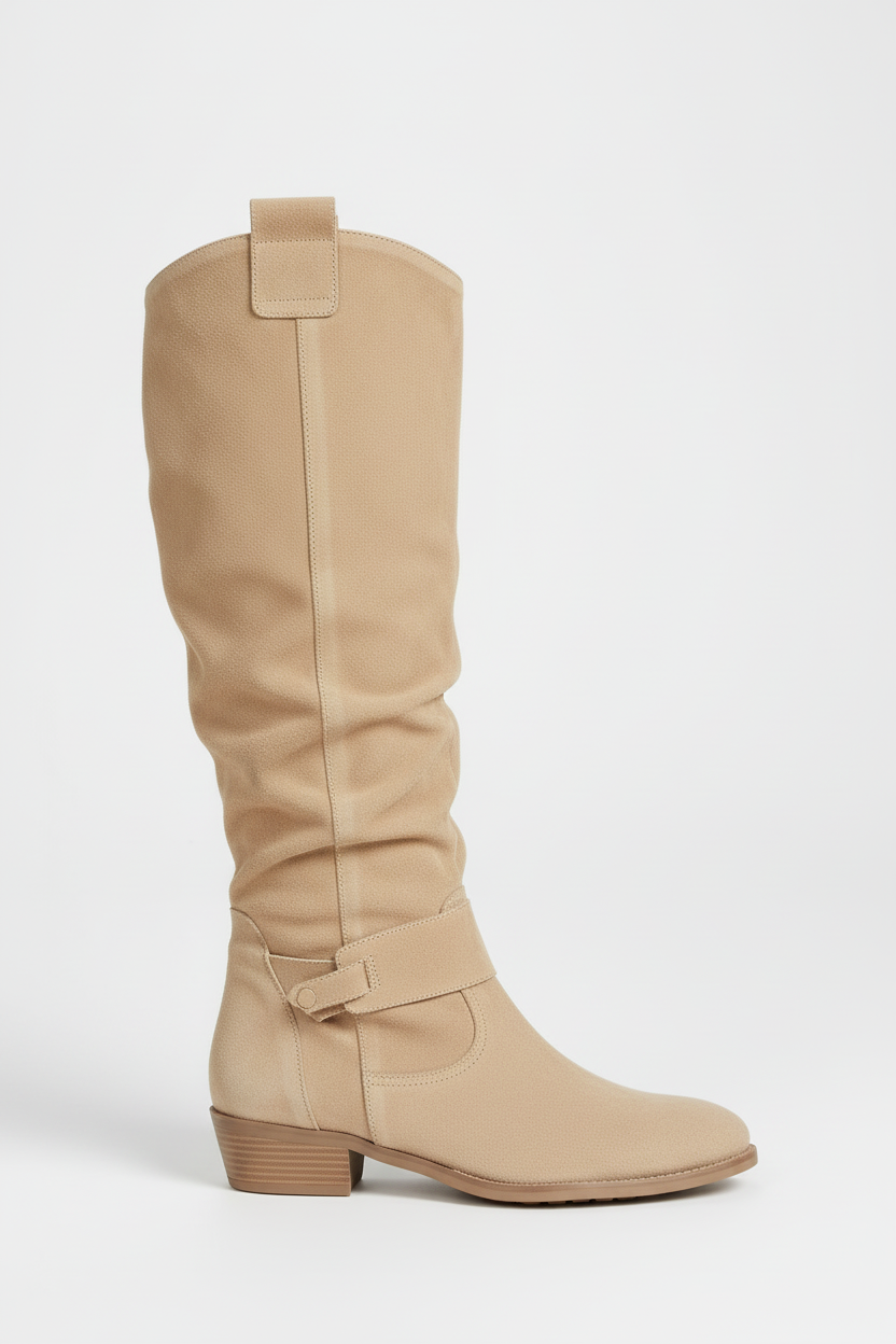 Beige laars compleet - zijkant
