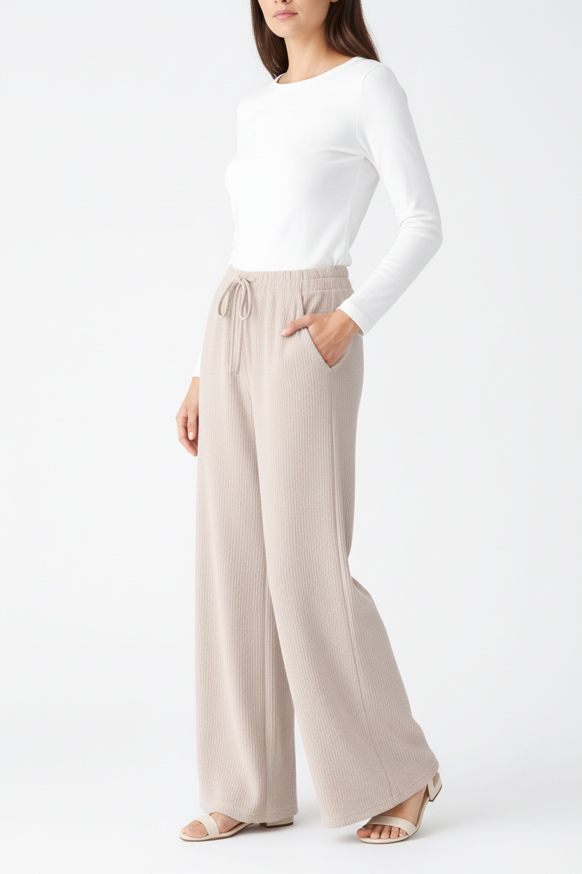 Hoge Taille Wide Leg Broek voor Vrouw - StudioMarella
