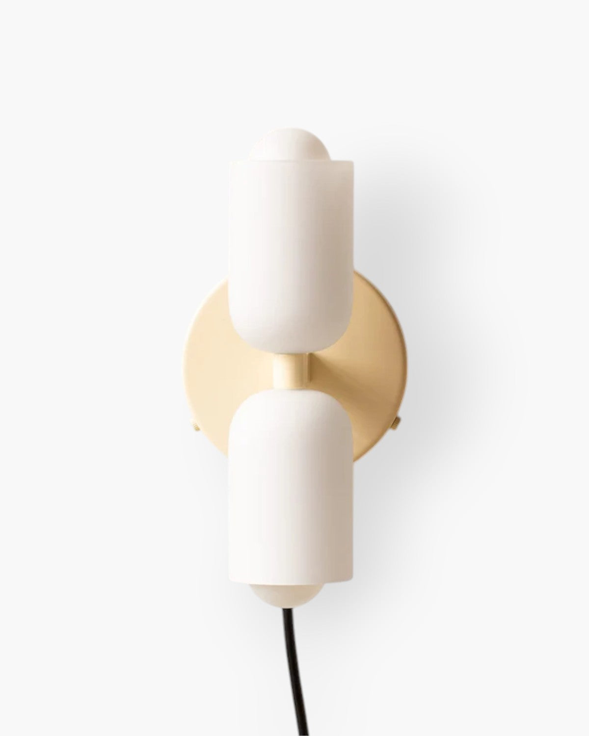Sansoti | Wandlamp met Dubbele Glazen Kappen voor Slaapkamer en Woonkamer – E27 Wandverlichting