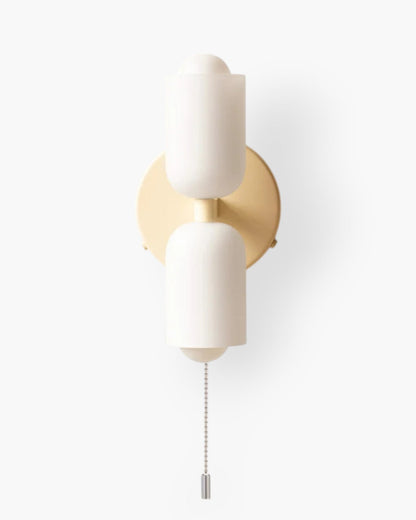 Sansoti | Wandlamp met Dubbele Glazen Kappen voor Slaapkamer en Woonkamer – E27 Wandverlichting