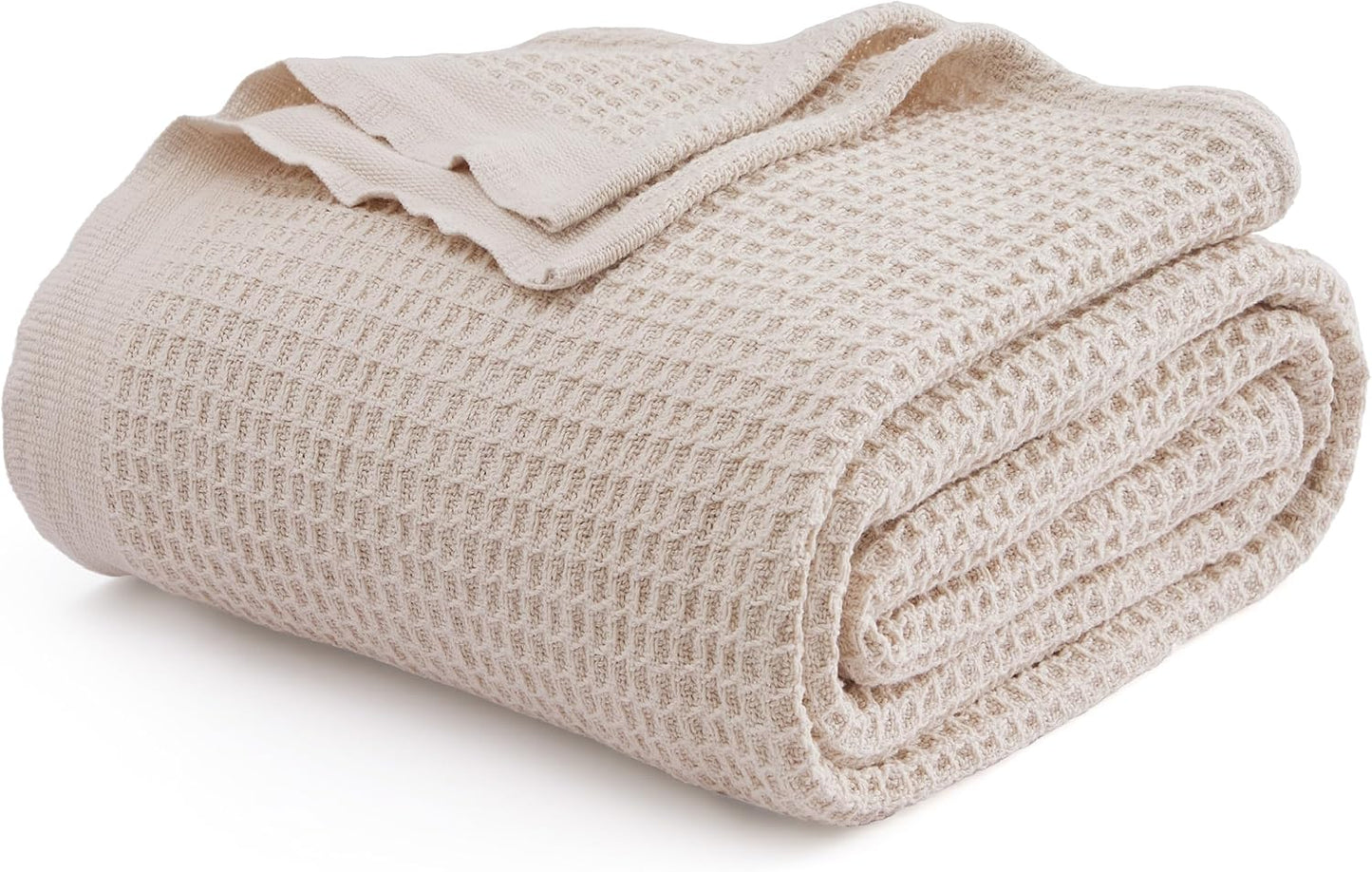 Lichtgewicht Katoenen Wafelplaid Tweepersoonsbed Zacht Ademend Deken Scandinavisch Design 90x90 cm Woonkamer