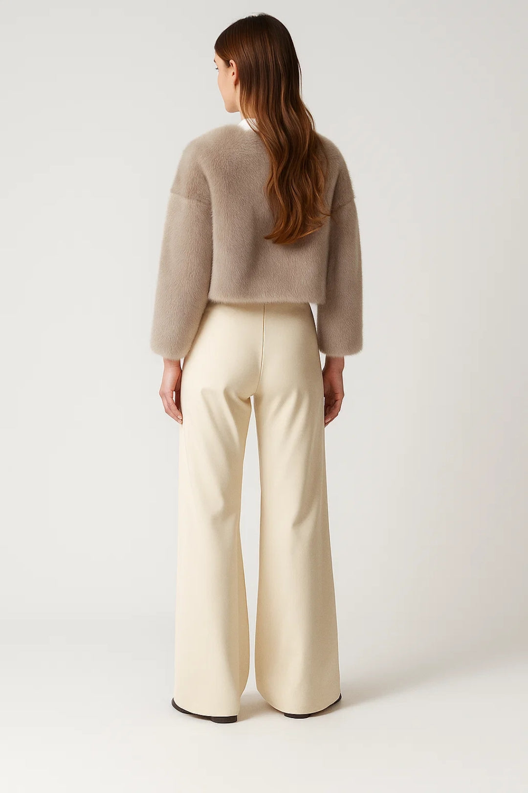 Dames Jas Kort Fluffy Model Elegant Stijl