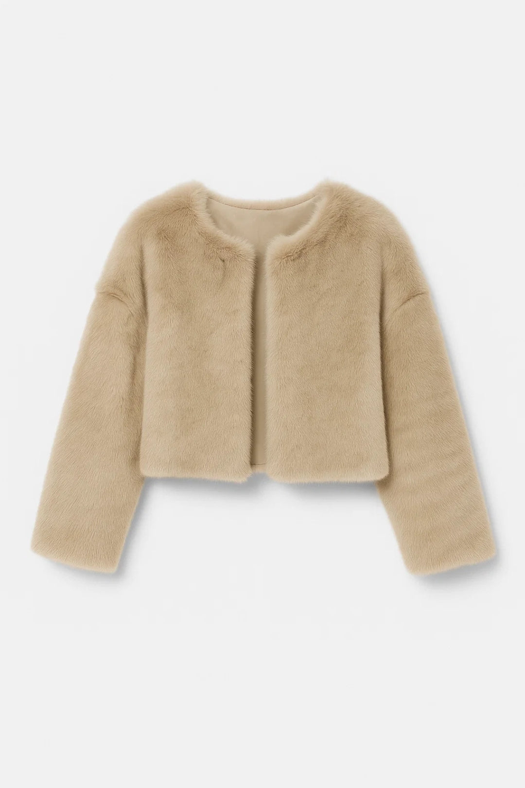 Dames Jas Kort Fluffy Model Elegant Stijl