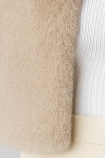 Dames Jas Kort Fluffy Model Elegant Stijl