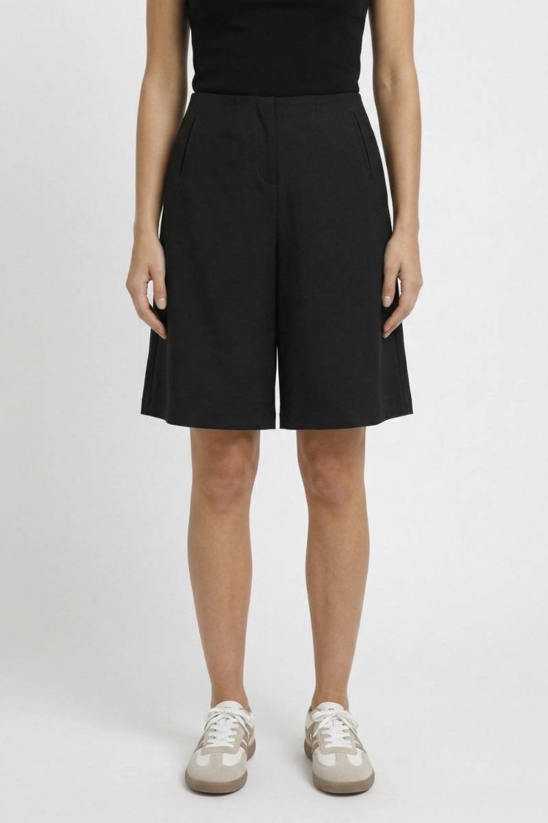 Bermuda Shorts Dames - Getailleerd met Hoge Taille | Chique — Zwart