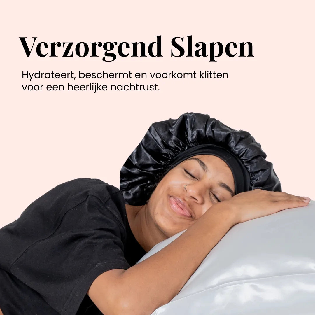 Sansoti | Zijden Slaapmuts van Satijn – Beschermt Haar Tegen Breuk & Pluis (One Size)