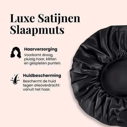 Sansoti | Zijden Slaapmuts van Satijn – Beschermt Haar Tegen Breuk & Pluis (One Size)