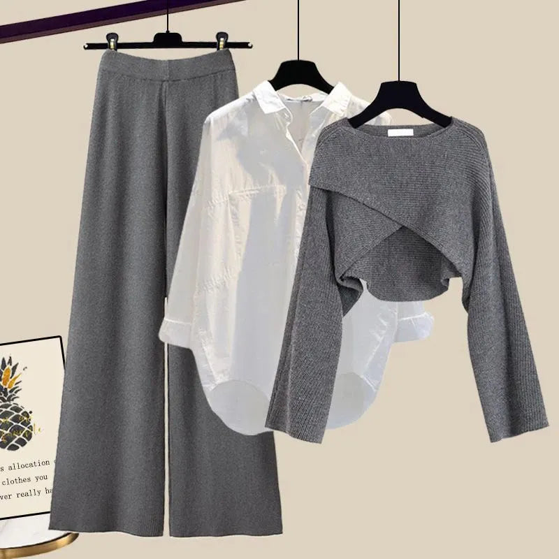 Dames Driedelige Set Comfortabele Pasvorm Lange Mouwen - StudioMarella