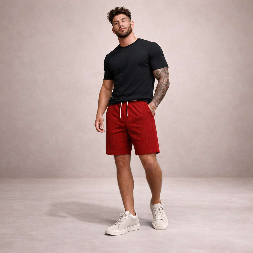 Korte Herenbroek Linnen Ademend Zomerbroek Casual Fit