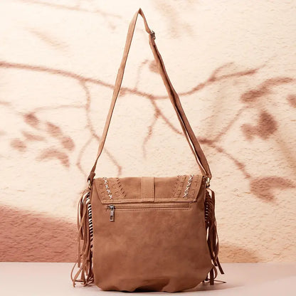 Kleine Crossbody Tas voor Dames met Kwastje Stijlvol
