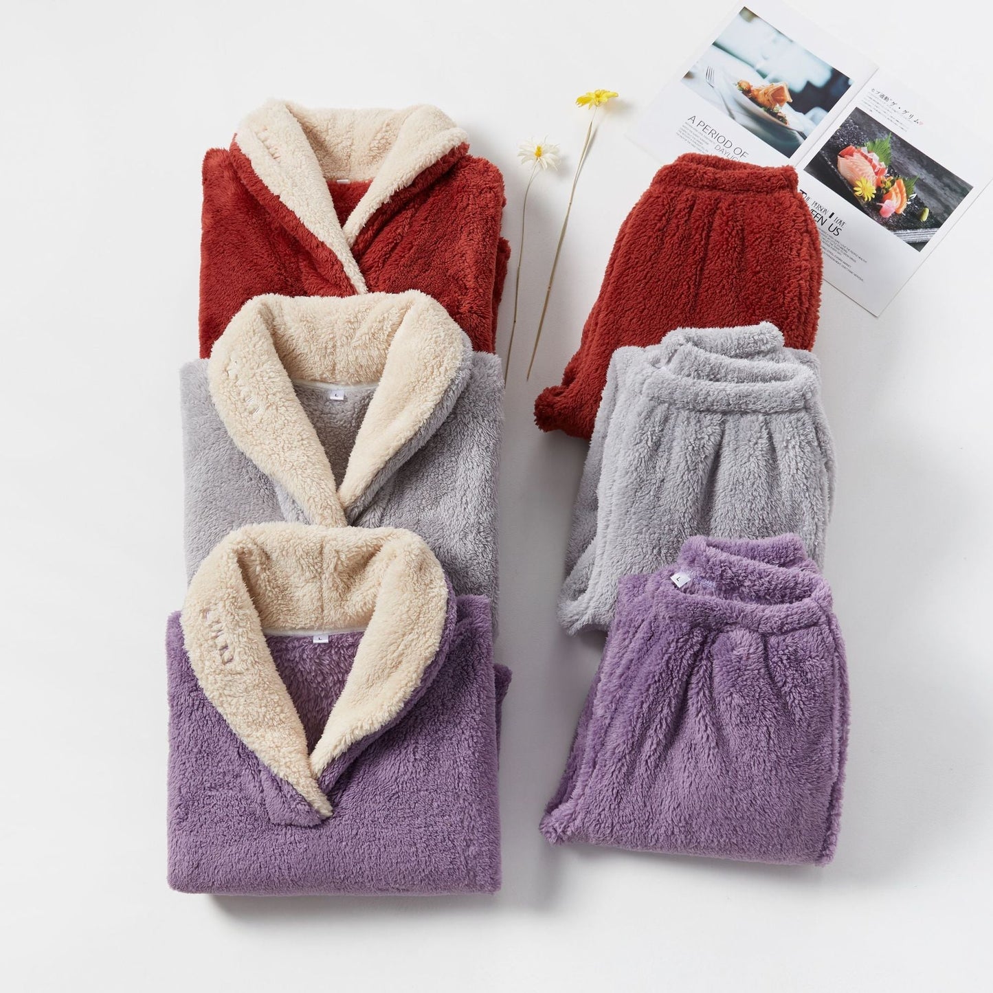 Dames Fleece Pyjama Set Warm en Zacht