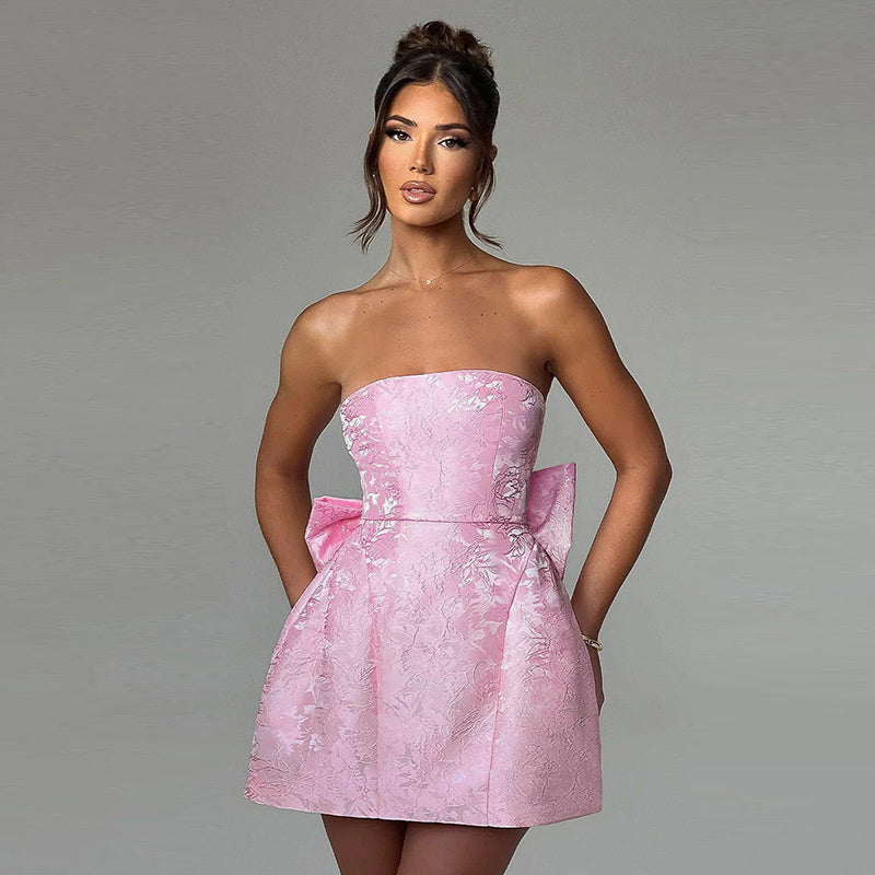 Strapless Mini-Jurk Zomerjurk Kort en Chic