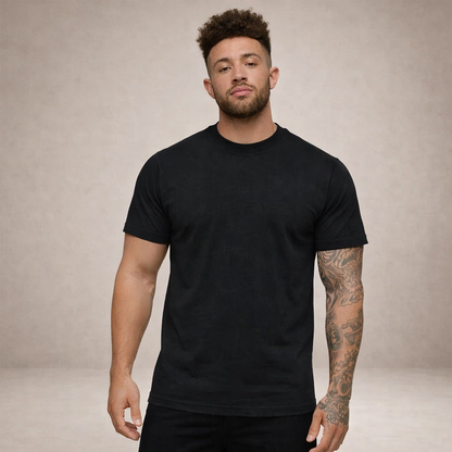 Heren T-shirt Slim Fit Ronde Hals Kort Mouwen