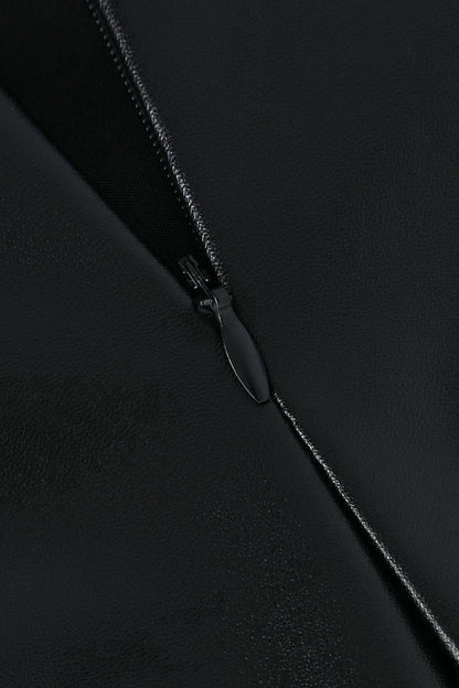 Kunstlederen Rok Asymmetrisch Midilengte Wickel Design