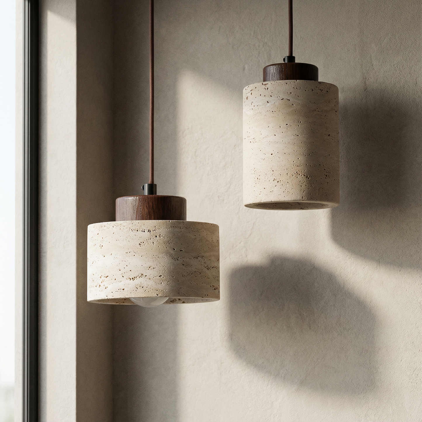 Vidar – Moderne Stenen Hanglamp met Natuurlijke Textuur