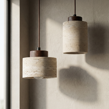 Vidar – Moderne Stenen Hanglamp met Natuurlijke Textuur