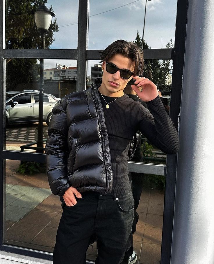 Heren Winterjas Gevoerd Warm Gewatteerd Sherpa Stijl