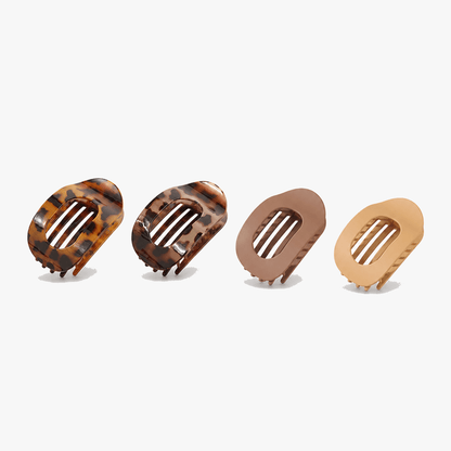 Platte Haarclips Set van 4 – Comfortabel Ontwerp Zonder Drukpunten