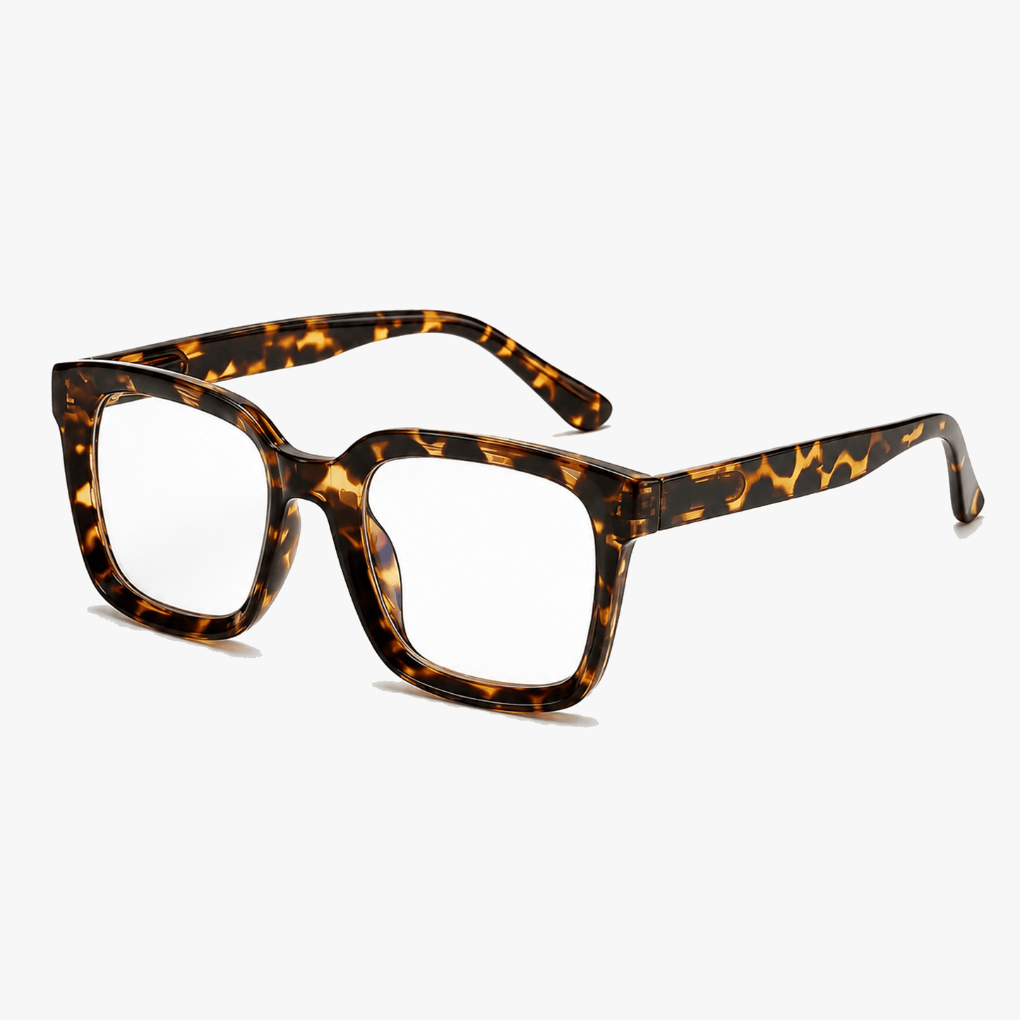 Oversized Leesbril met Schildpaddenmotief – Bluelight Filter & Veermechanisme
