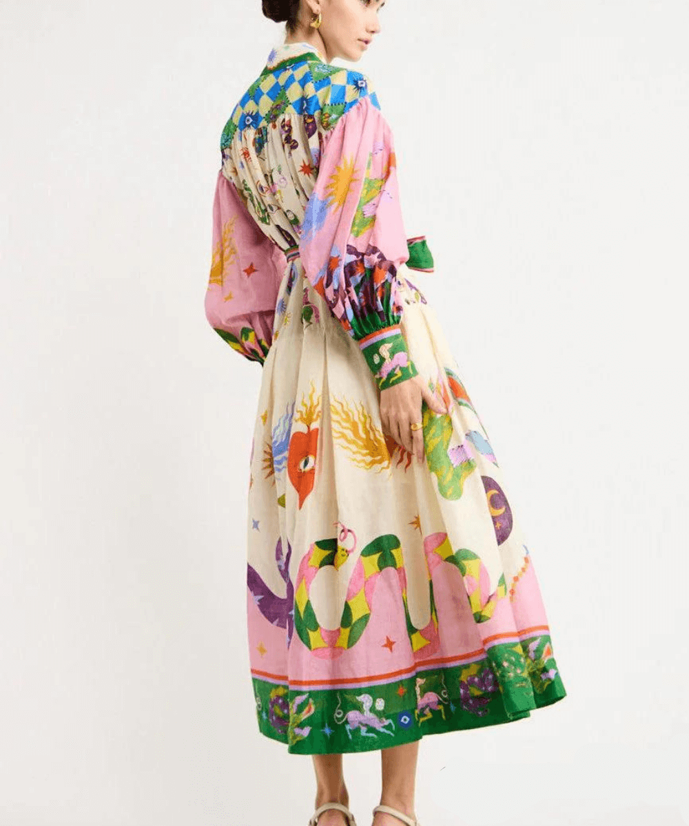 Dames Maxijurk Italiaanse Stijl Elegant