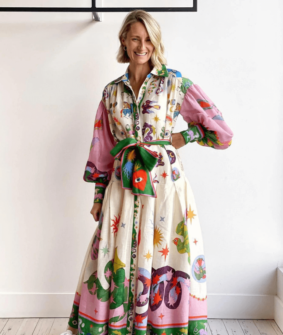 Dames Maxijurk Italiaanse Stijl Elegant
