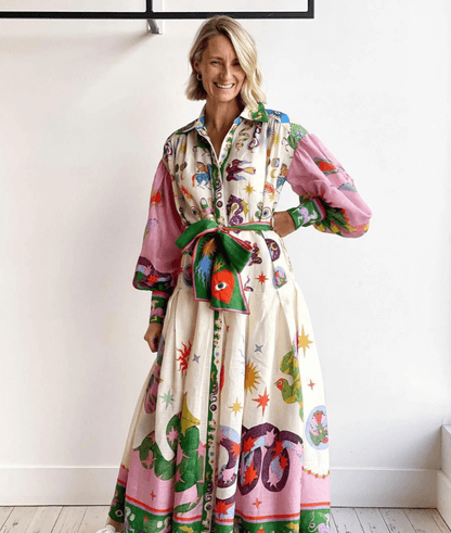 Dames Maxijurk Italiaanse Stijl Elegant