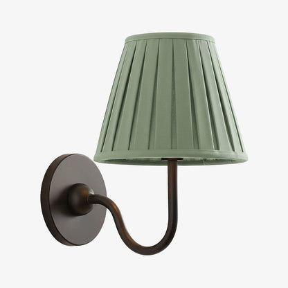 Wandlamp met Geplisseerde Stoffen Kap – Klassieke Verlichting voor Slaapkamer en Woonkamer
