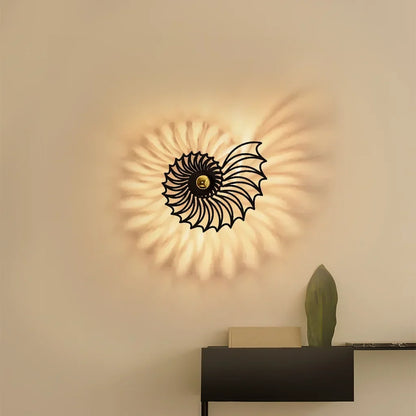 Ronde Wandlamp 50 cm Goud Keramiek Handgemaakt LED Drukknop Snoer 150 cm