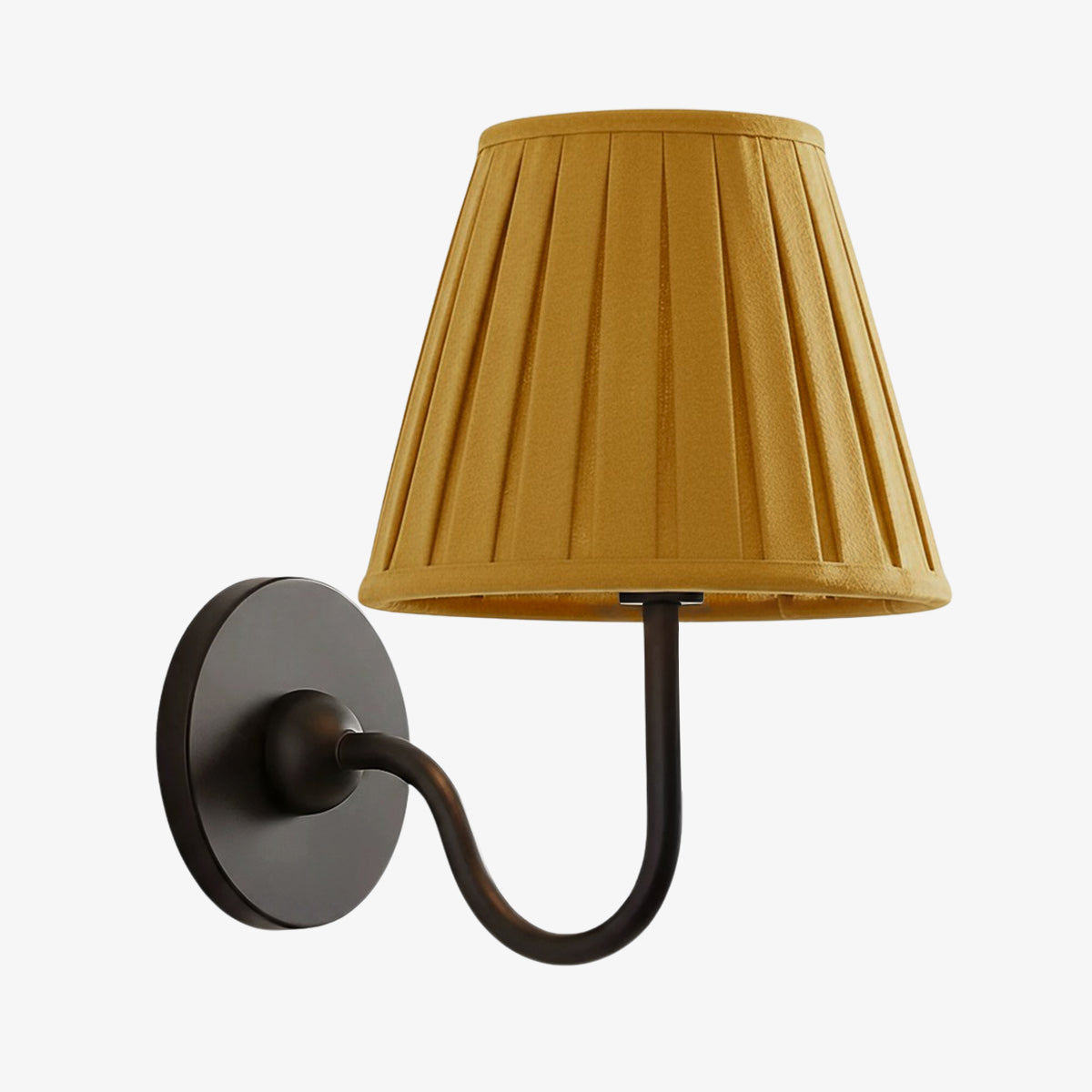 Wandlamp met Geplisseerde Stoffen Kap – Klassieke Verlichting voor Slaapkamer en Woonkamer
