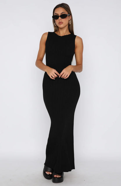 Mouwloze Maxi Jurk Zomerjurk Aansluitend Model - StudioMarella