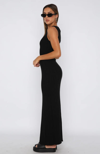 Mouwloze Maxi Jurk Zomerjurk Aansluitend Model