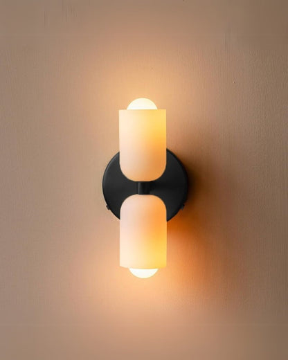 Sansoti | Wandlamp met Dubbele Glazen Kappen voor Slaapkamer en Woonkamer – E27 Wandverlichting