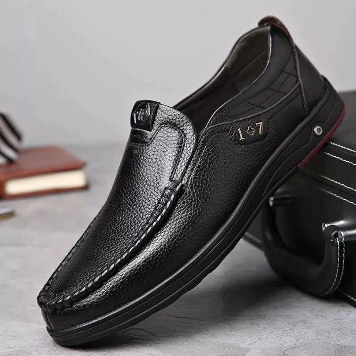Leren Herenschoenen Casual Loafers Comfortabele Zolen