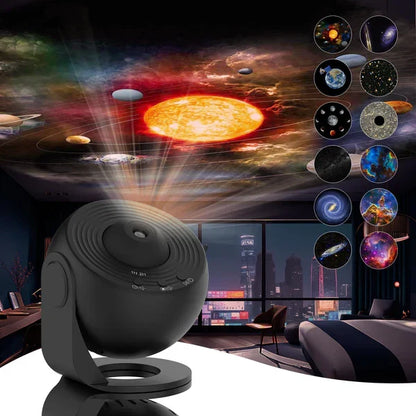 Galaxyprojectie Sterrenhemel Projector met Verwisselbare Schijven – Ruimtevisualisatie voor Kinderen en Volwassenen