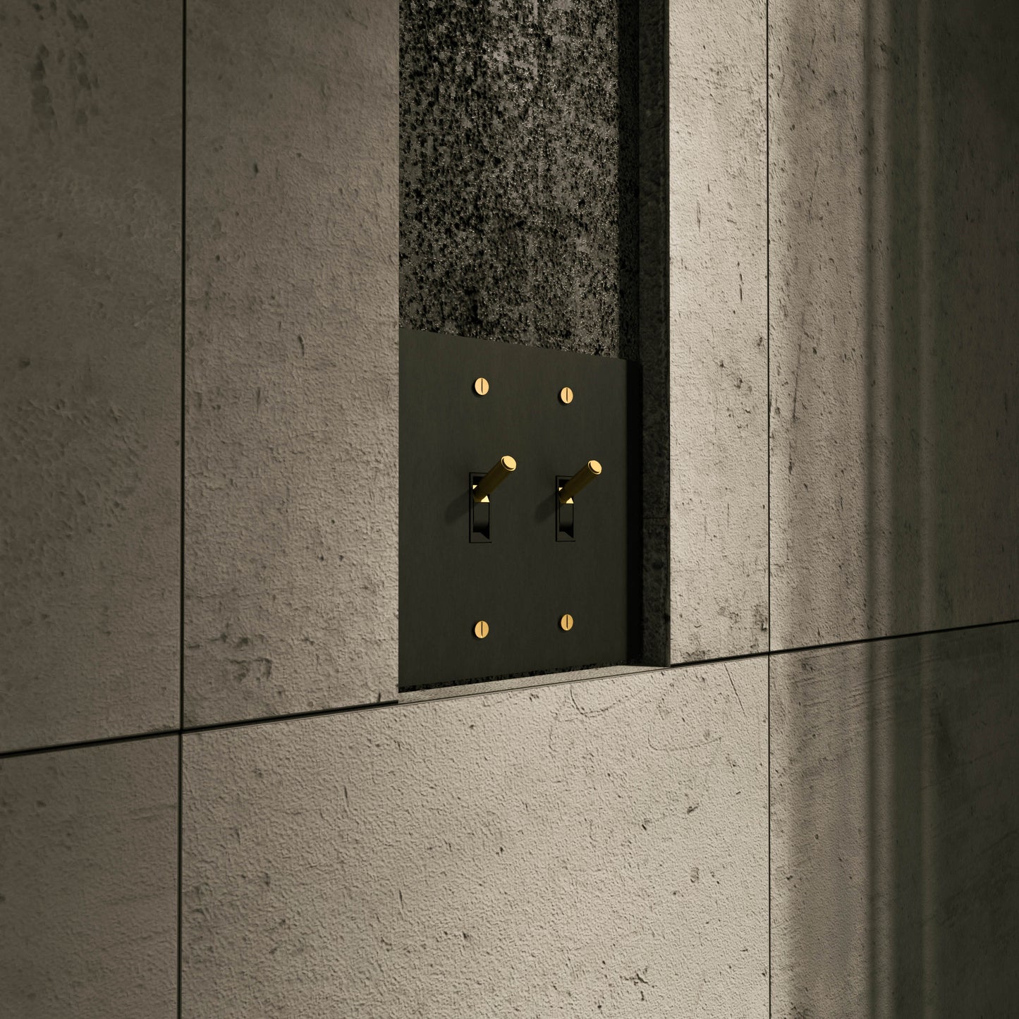 Luxe Messing Tuimelschakelaar Met Minimalistisch Design En Hoogwaardige Afwerking