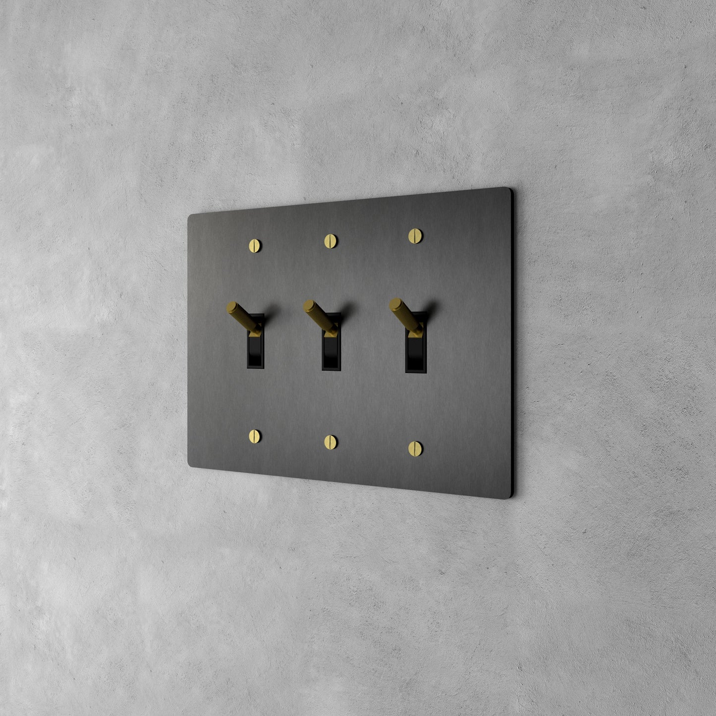Luxe Messing Tuimelschakelaar Met Minimalistisch Design En Hoogwaardige Afwerking