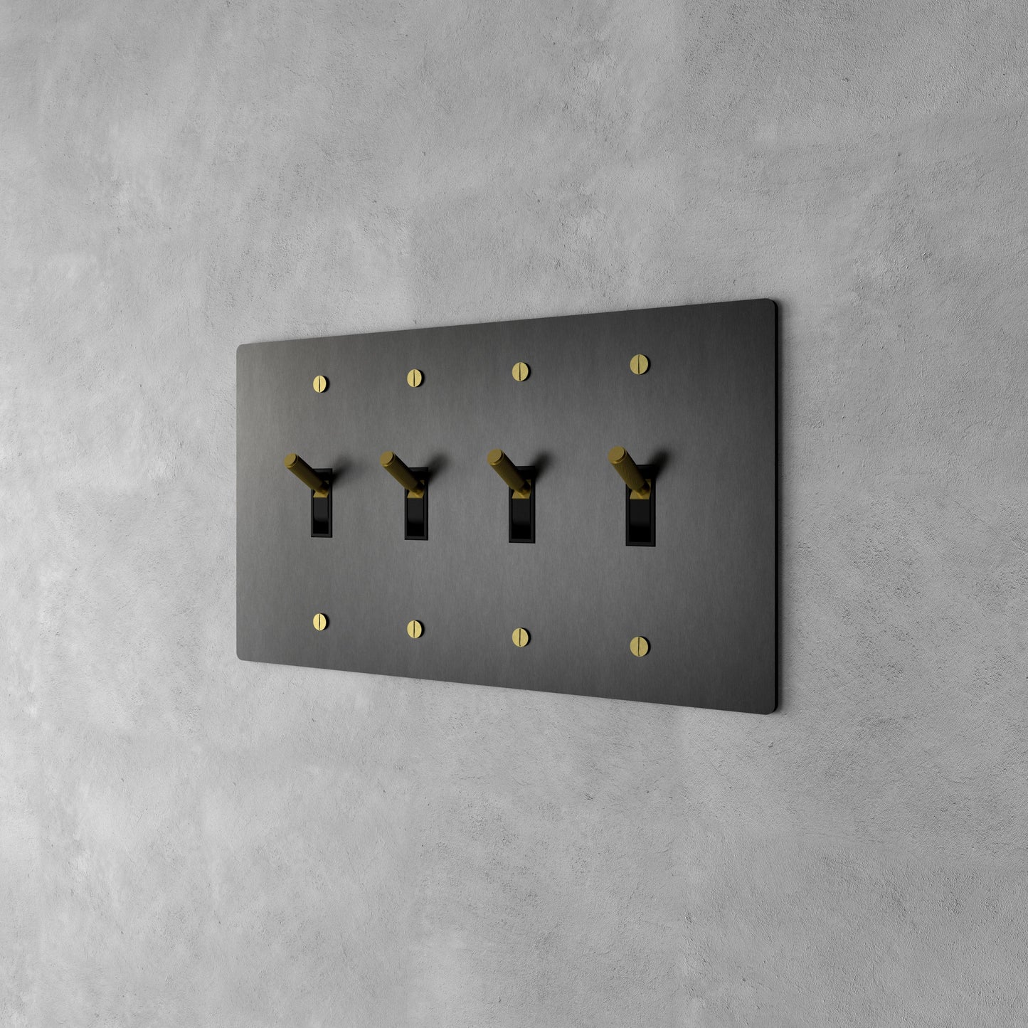 Luxe Messing Tuimelschakelaar Met Minimalistisch Design En Hoogwaardige Afwerking