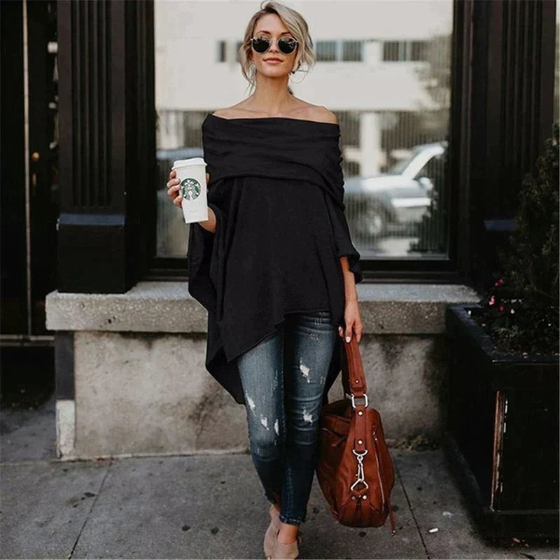 Vrouwelijke Top Lange Mouwen Casual Stijl