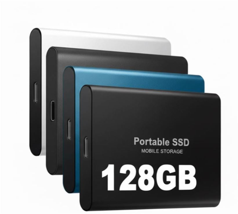 Externe SSD 128GB – Draagbare USB-C Opslag tot 1050 MB/s