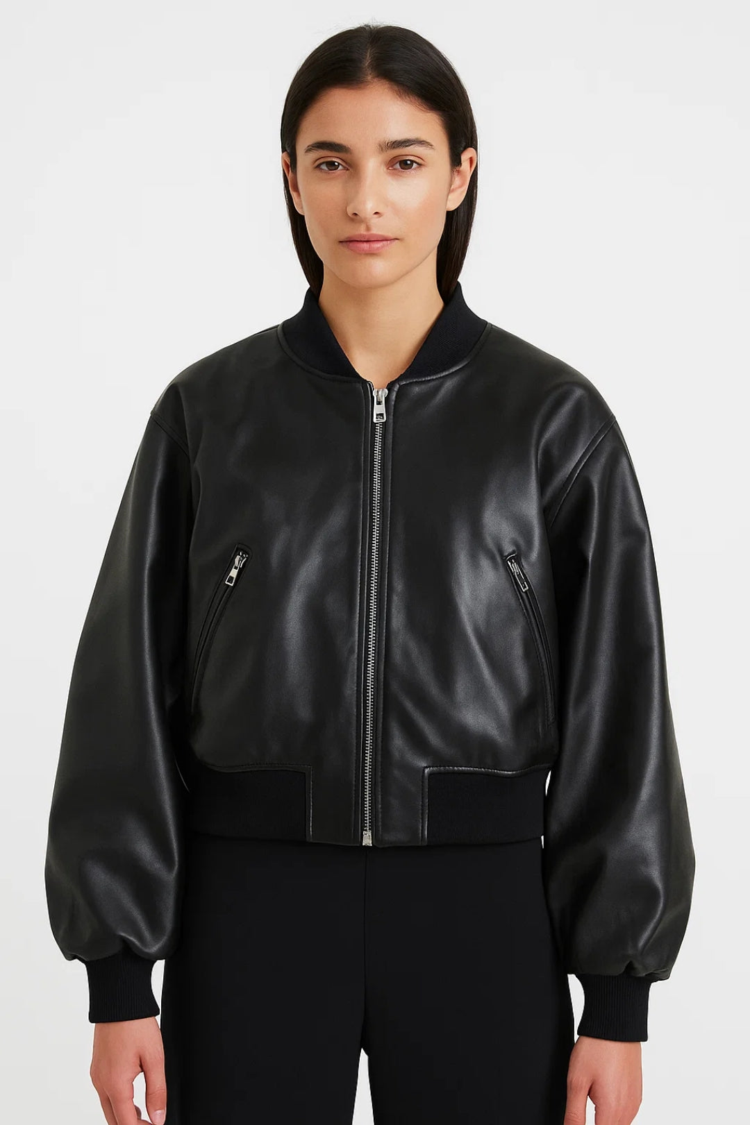 Dames Bomberjack Kort Model Elastische Boorden Casual Stijl - StudioMarella