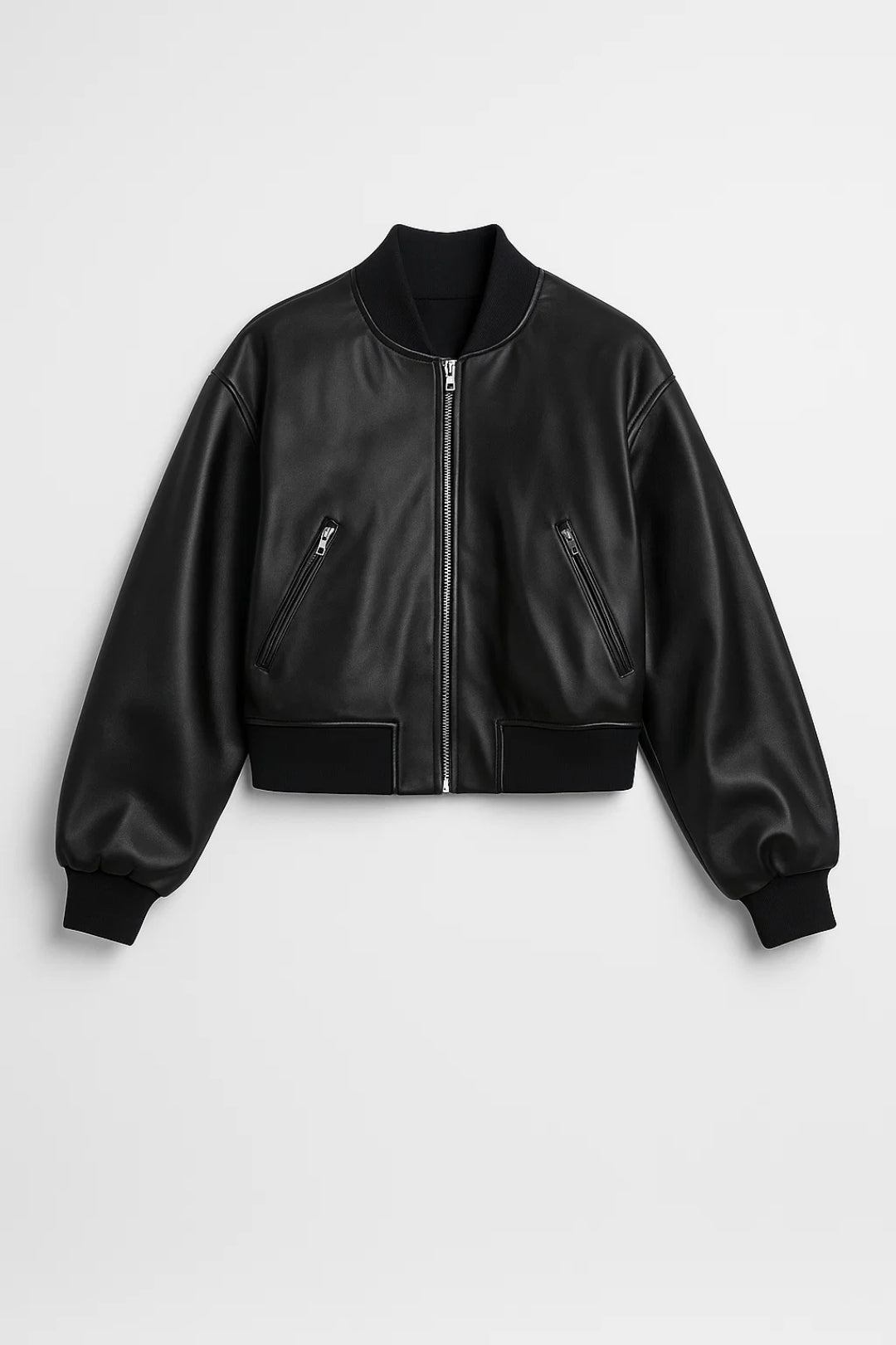 Dames Bomberjack Kort Model Elastische Boorden Casual Stijl