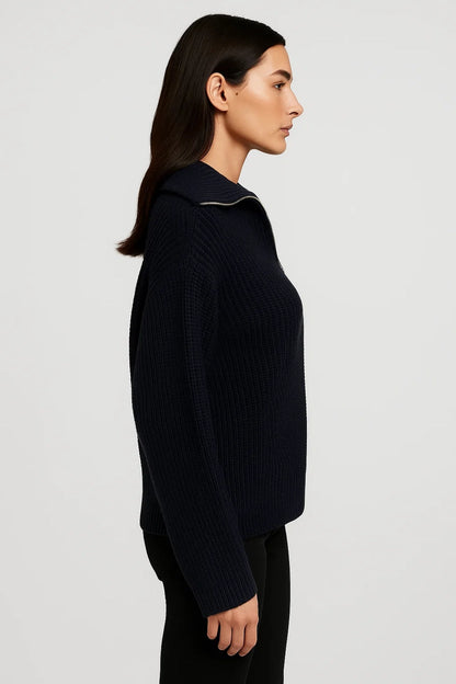 Dames Trui Oversized Warm Met Rits voor Winter