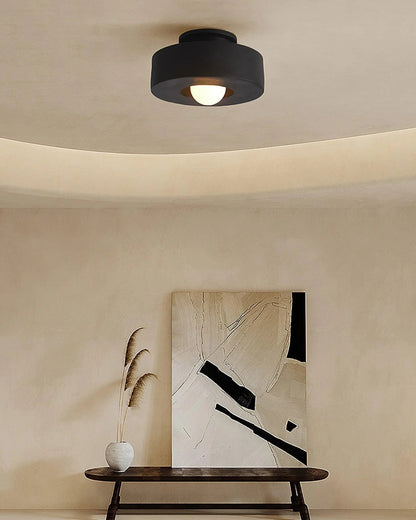 Moderne ronde plafondlamp van resin met geïntegreerde LED – minimalistische flush mount designlamp 30 cm