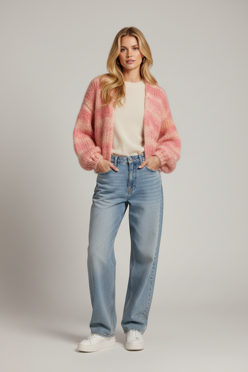 Lonneke Vest | Ruime Open Knit Cardigan - StudioMarella
