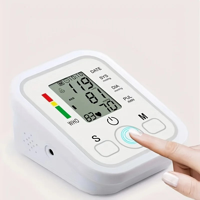 Automatische Bloeddrukmeter met Groot LCD-Scherm en Geheugen voor Thuisgebruik Gezondheidsmonitoring