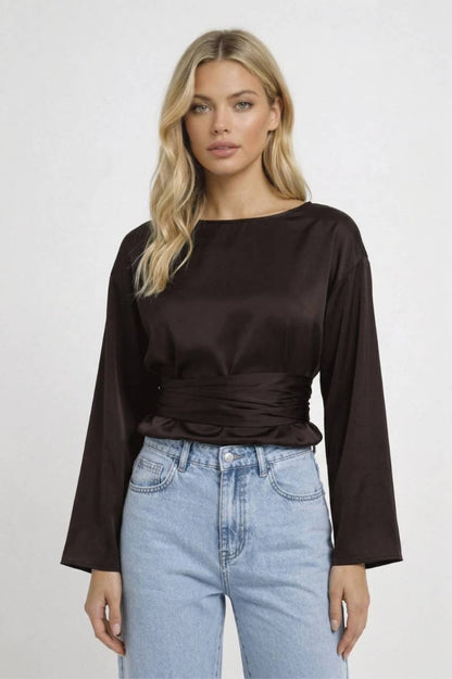 Blouse Dames - Vrouwelijk met V-hals en Lange Mouwen | Elegant